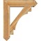 Ekena Millwork Merced Arts and Crafts Rough Sawn Bracket w/ Offset Brace, Western Red Cedar, 8"W x 32"D x 38"H BKT0806X32X38MRC03RWR - alternate 2